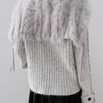 セーラーカラー編み込みロングリボンニットカーディガン　3色入 - SonderSable