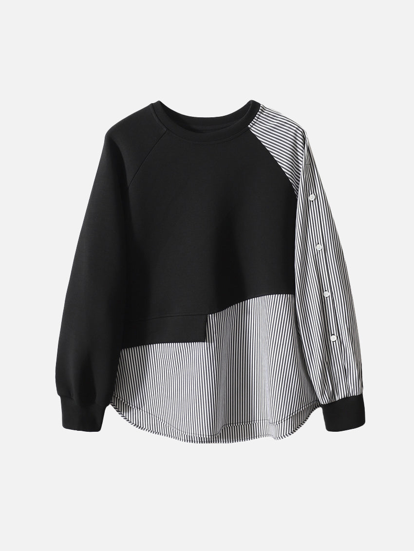 Striped shirt docking sweatshirt (3 colors)