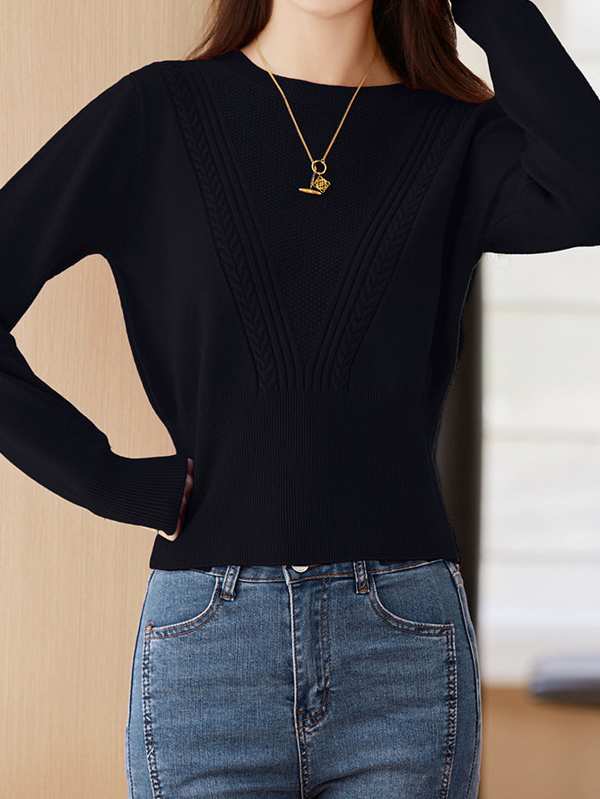 <先行公開>V型ケーブル編みニット　5色入 - SonderSable