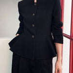 レトロボタンぺプラムジャケット - SonderSable