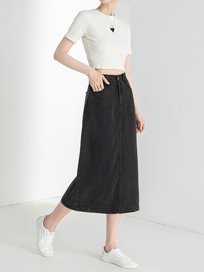 デニムナロースカート　2色入 - SonderSable