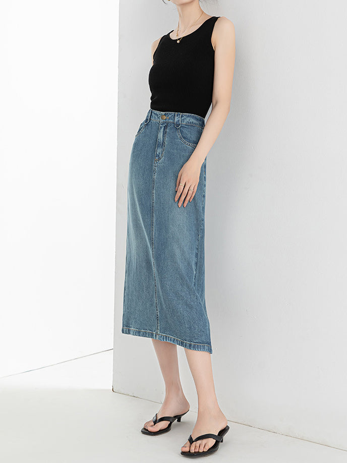 デニムナロースカート　2色入 - SonderSable