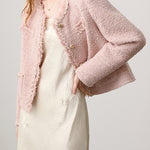 フリンジエレガントツイードジャケット - SonderSable