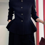 レトロボタンぺプラムジャケット - SonderSable