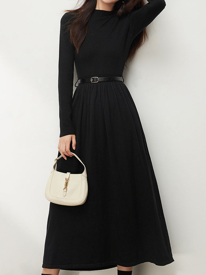 Belted knit dress (4 colors)