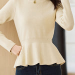 <先行公開>クルーネックぺプラムニット　5色入 - SonderSable