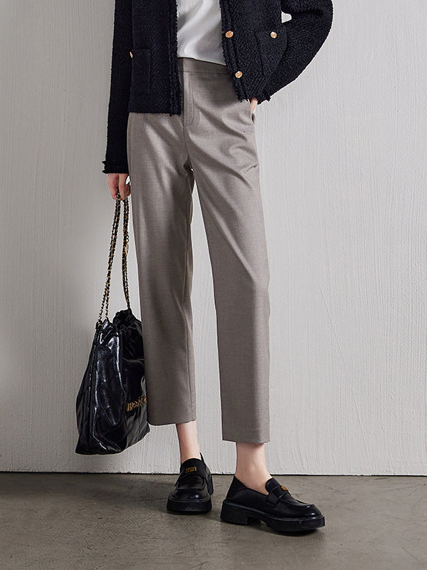 Straight slacks pants in 3 colors