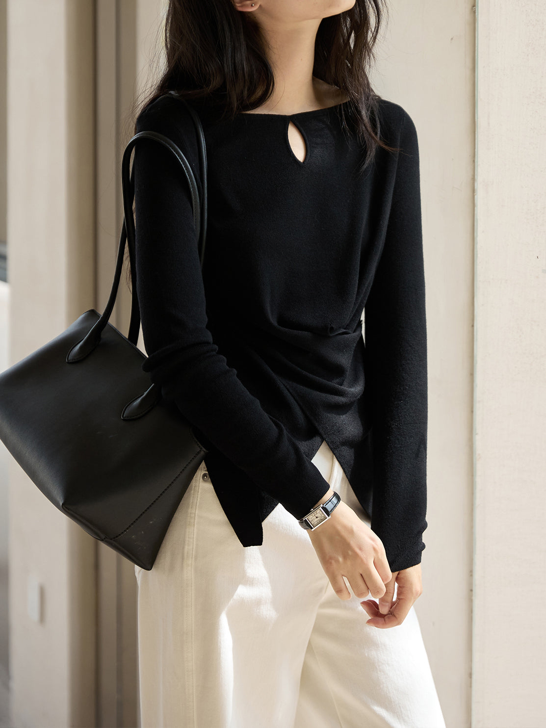 Teardrop Front Cross Knit (3 colors)