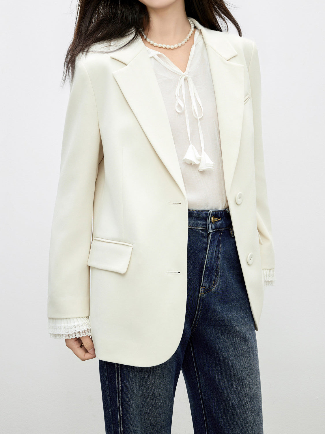 <先行公開>レースプリーツカフステーラードジャケット　2色入 - SonderSable