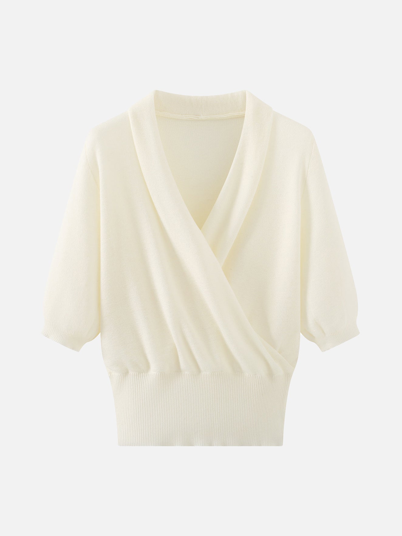 カシュクール半袖ニット　4色入