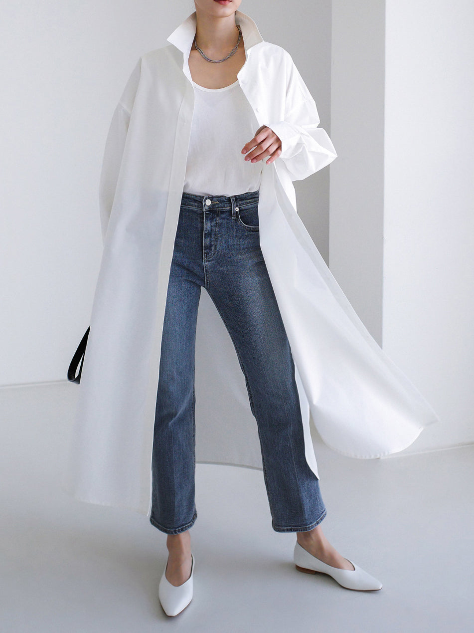 Side slit shirt dress in 3 colors