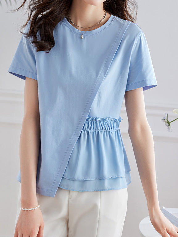 Side Gathered Docking T-Shirt (3 colors)