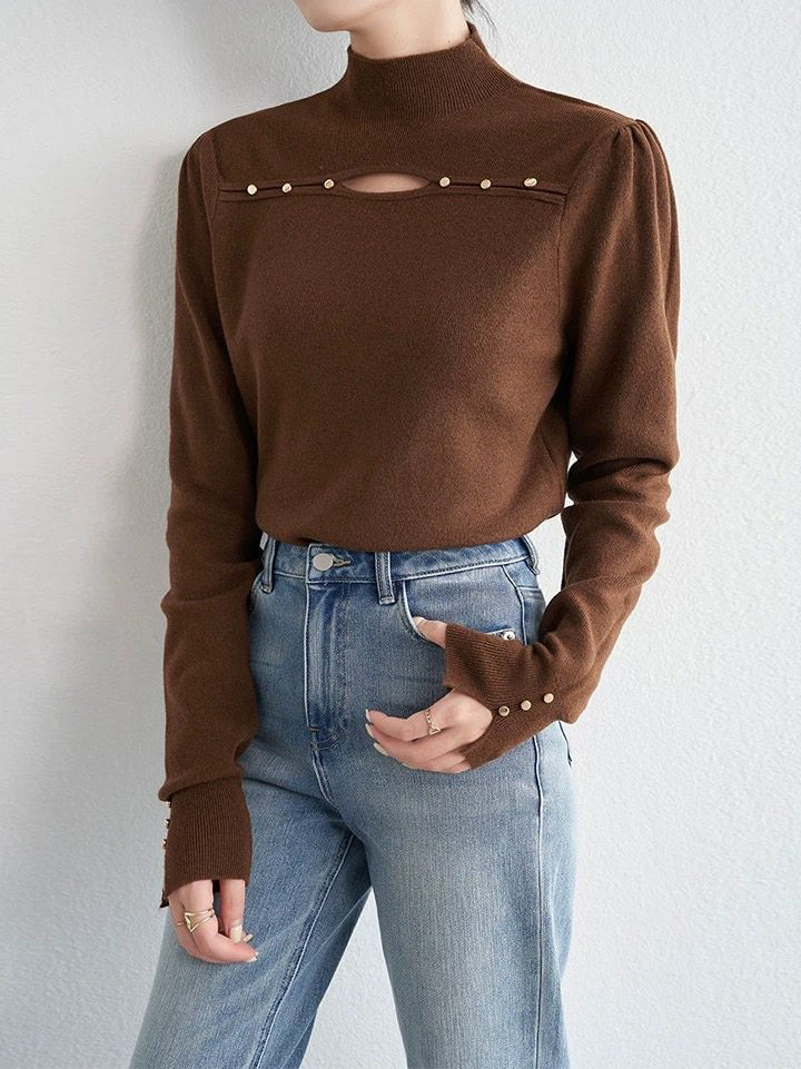 Cutout Petite High Knit (5 colors)