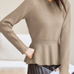 <先行公開>クルーネックぺプラムニット　5色入 - SonderSable