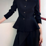 レトロボタンぺプラムジャケット - SonderSable