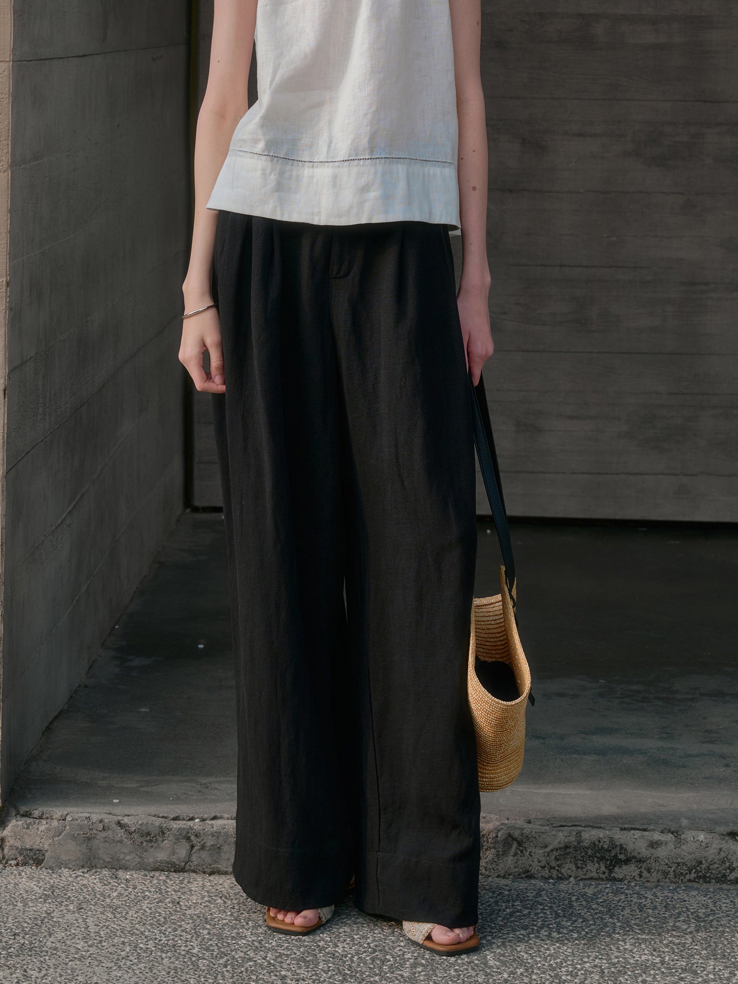 Linen wide pants (3 colors)