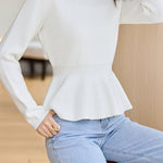 <先行公開>クルーネックぺプラムニット　5色入 - SonderSable