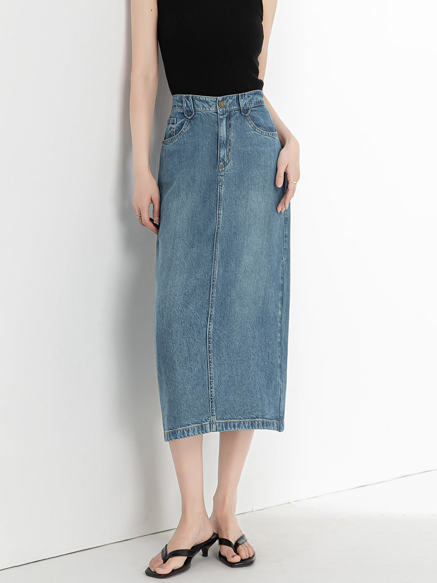 デニムナロースカート　2色入 - SonderSable