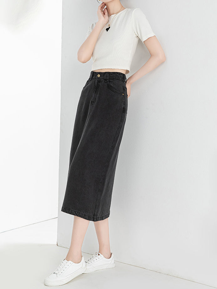 デニムナロースカート　2色入 - SonderSable