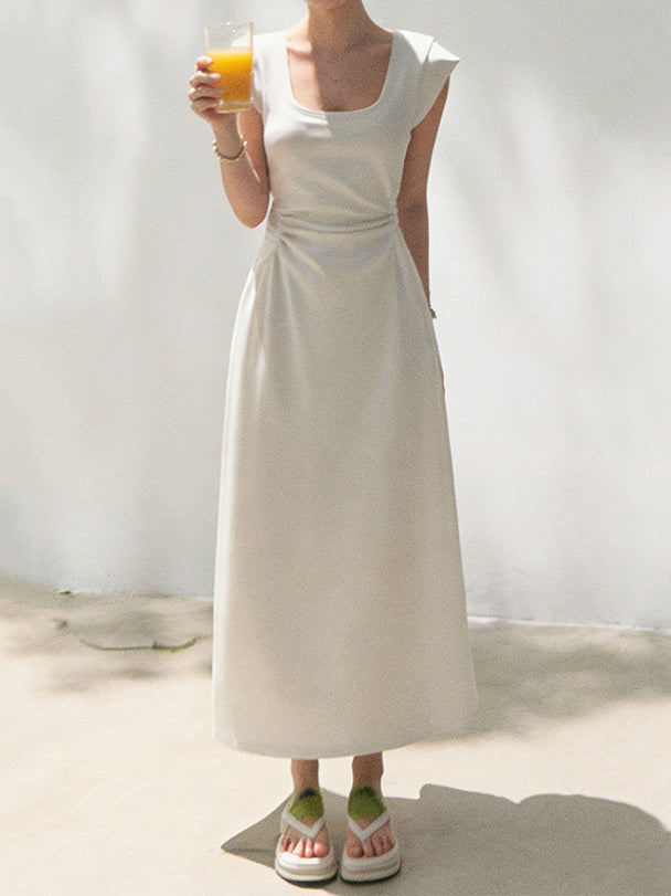 Gathered Waist Docking Dress