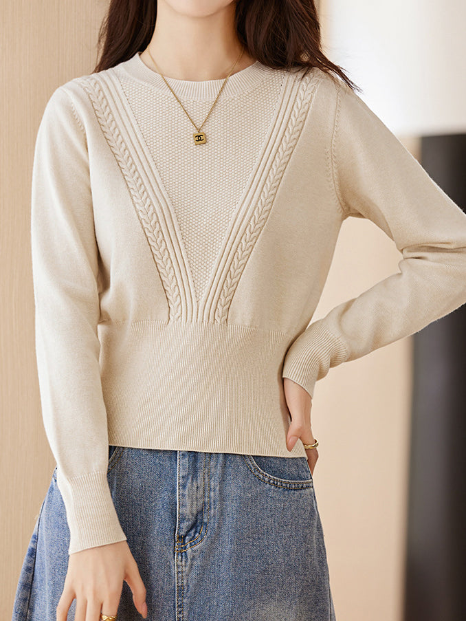 <先行公開>V型ケーブル編みニット　5色入 - SonderSable