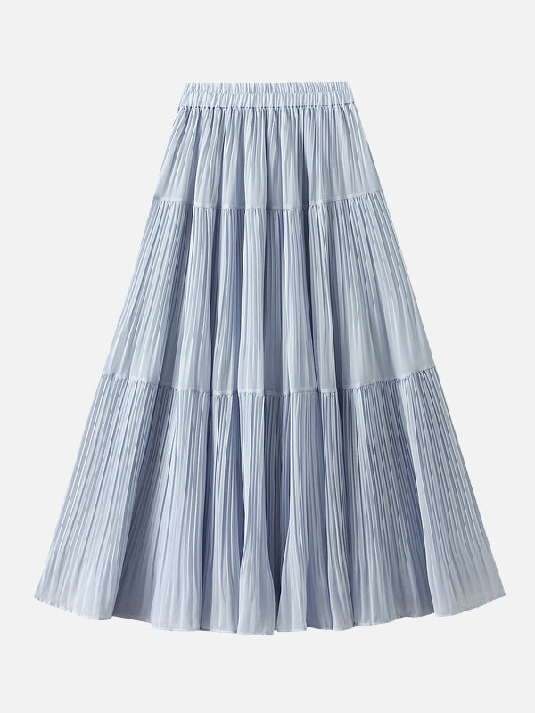 フェードアウトプリーツティアードスカート　6色入