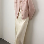 フリンジエレガントツイードジャケット - SonderSable