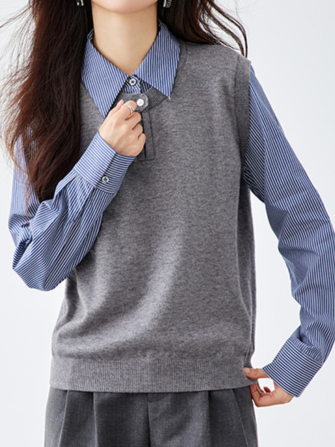 <先行公開>レイヤードストライプニット - SonderSable