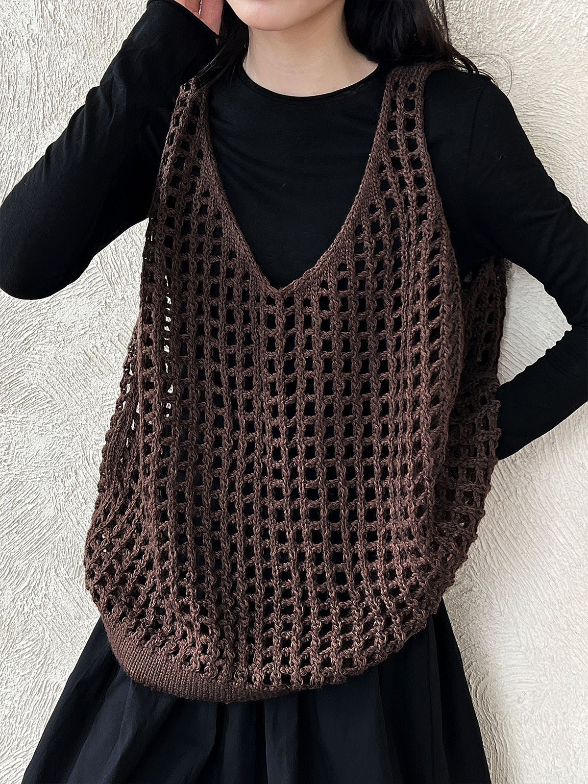 Crochet knit vest (3 colors)