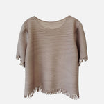 フリンジヘムプリーツTシャツ　7色入 - SonderSable