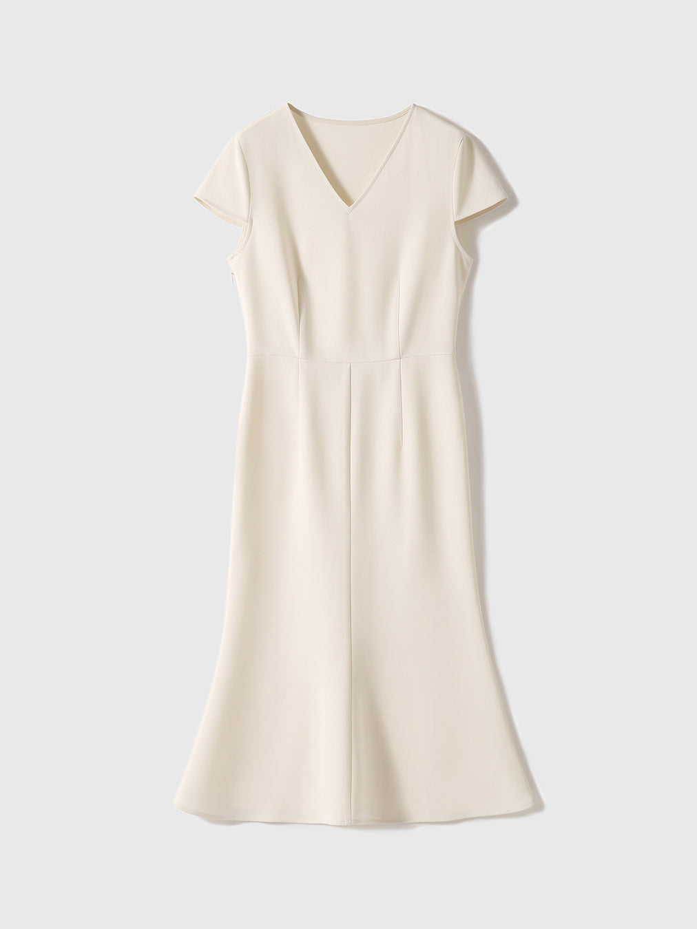 V-neck French sleeve dress in 3 colors