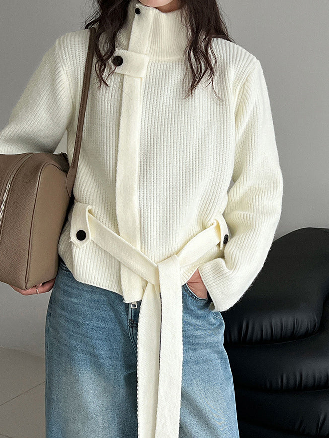 Belted Zip-Up Cardigan (3 colors)