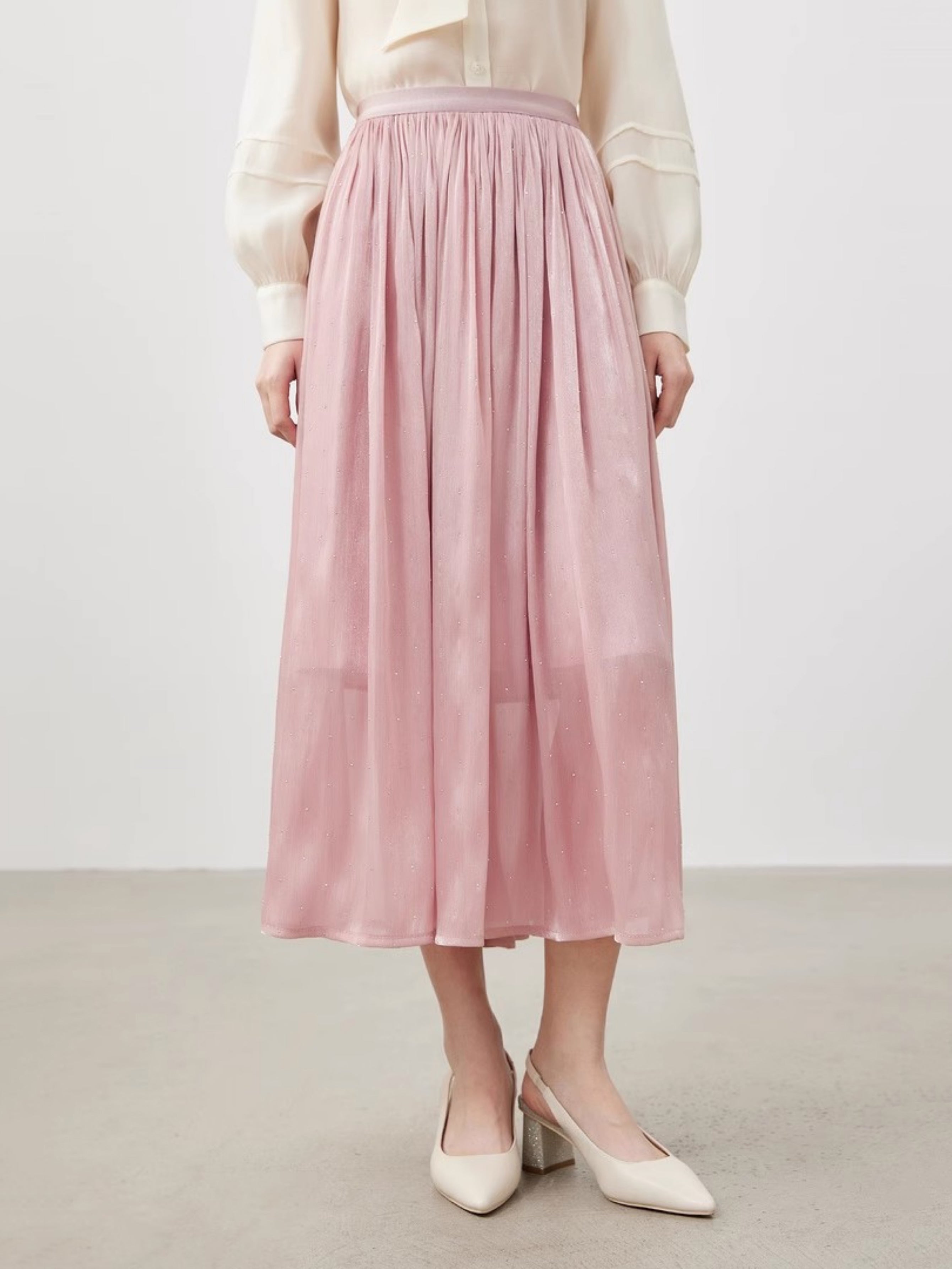 Beaded flare skirt, 6 colors