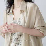 マルチボタンシアーシャツ　4色入 - SonderSable