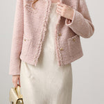 フリンジエレガントツイードジャケット - SonderSable