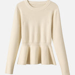 <先行公開>クルーネックぺプラムニット　5色入 - SonderSable