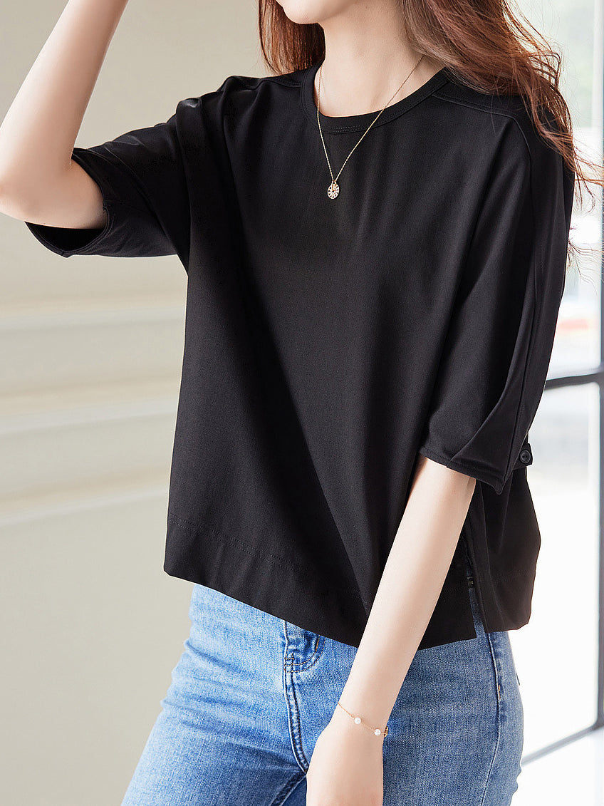 サイドボタンTシャツ　2色入 - SonderSable