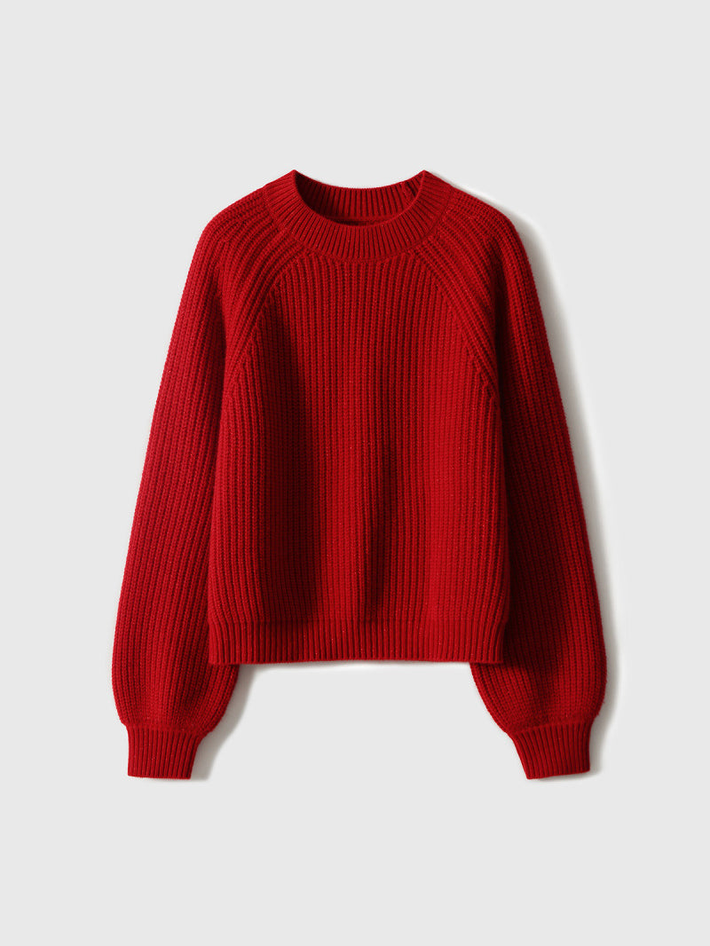 Raglan sleeve low gauge knit 4 colors