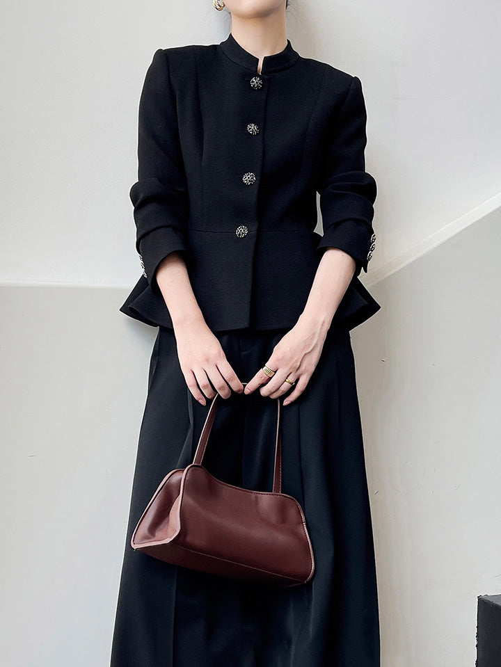 レトロボタンぺプラムジャケット - SonderSable