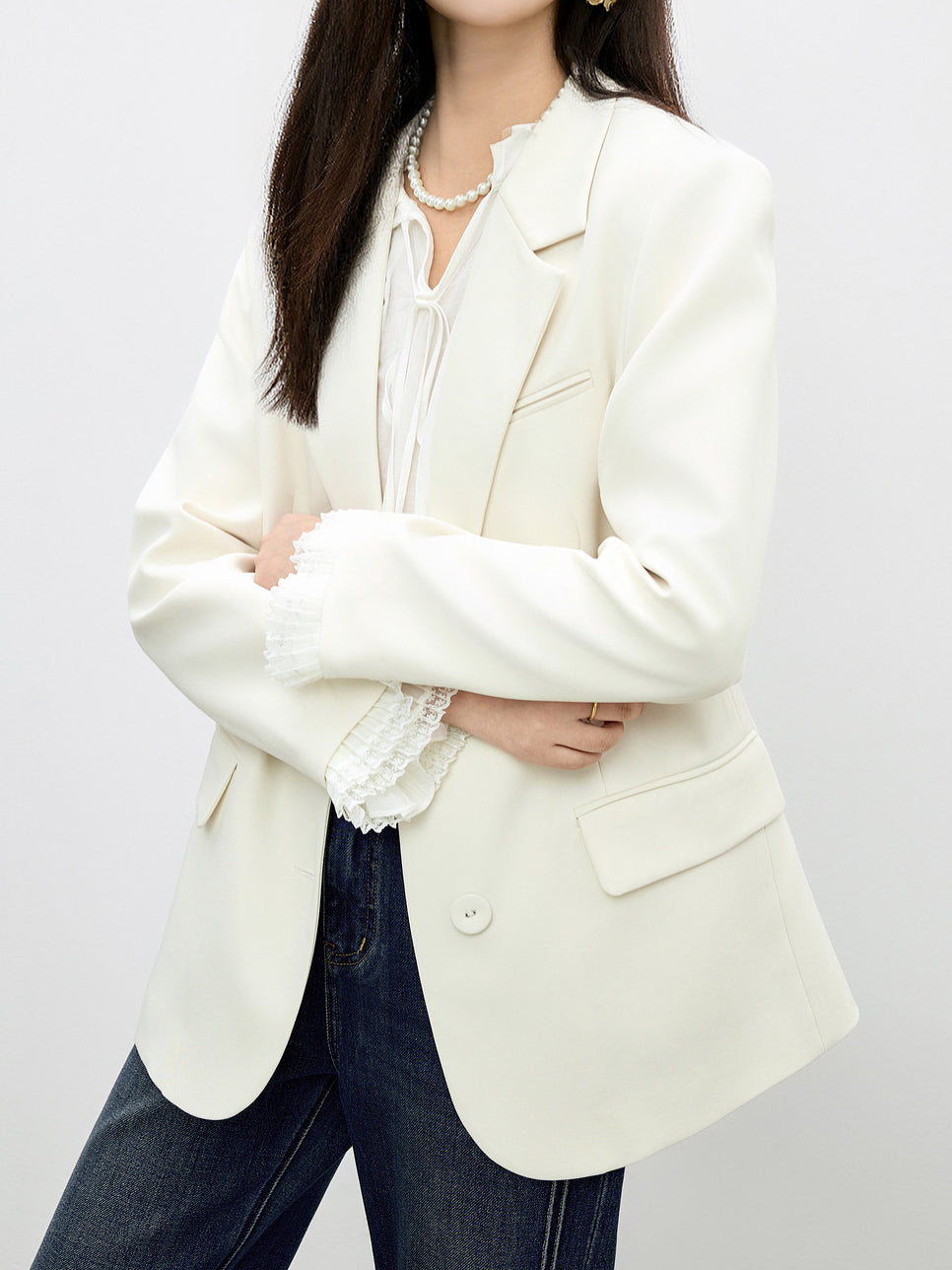 <先行公開>レースプリーツカフステーラードジャケット　2色入 - SonderSable