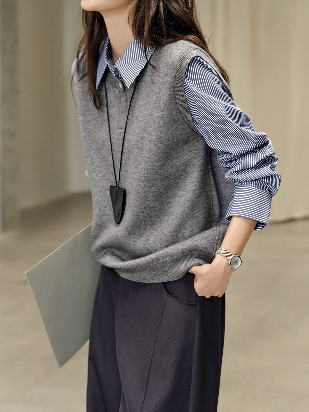 <先行公開>レイヤードストライプニット - SonderSable