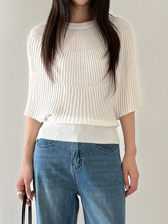 Dolman Sleeve Rib Knit - 3 Colors