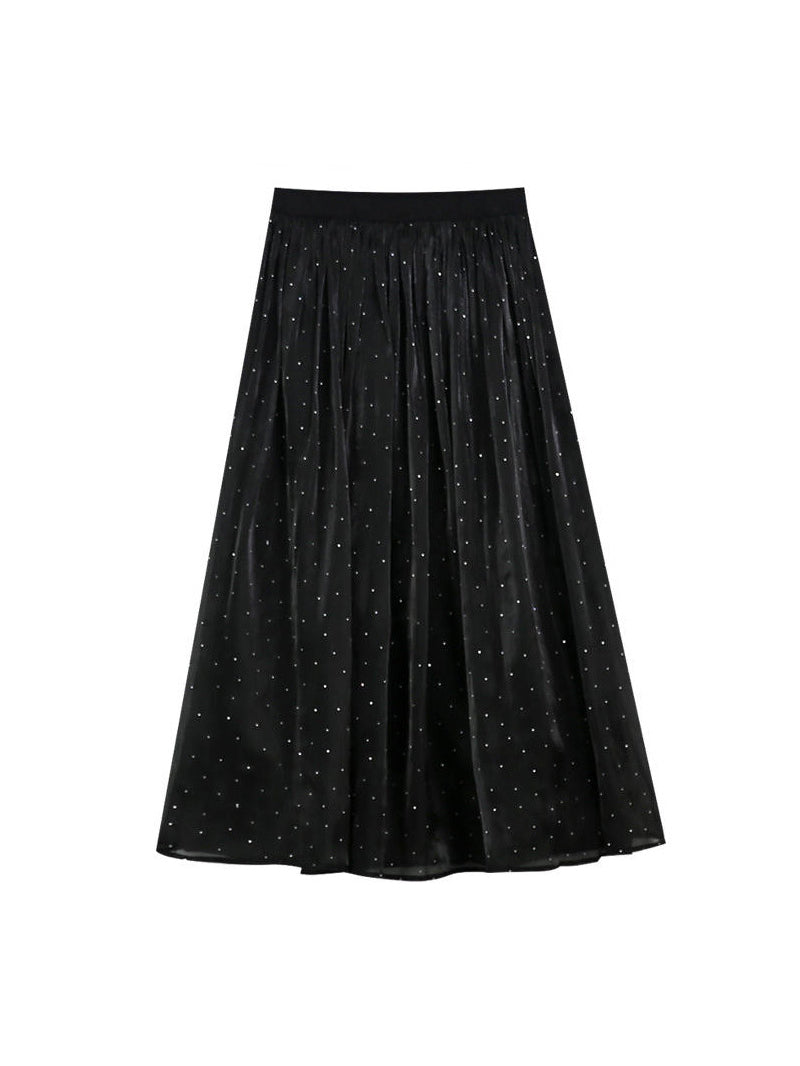 Beaded flare skirt, 6 colors