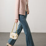 フリンジエレガントツイードジャケット - SonderSable