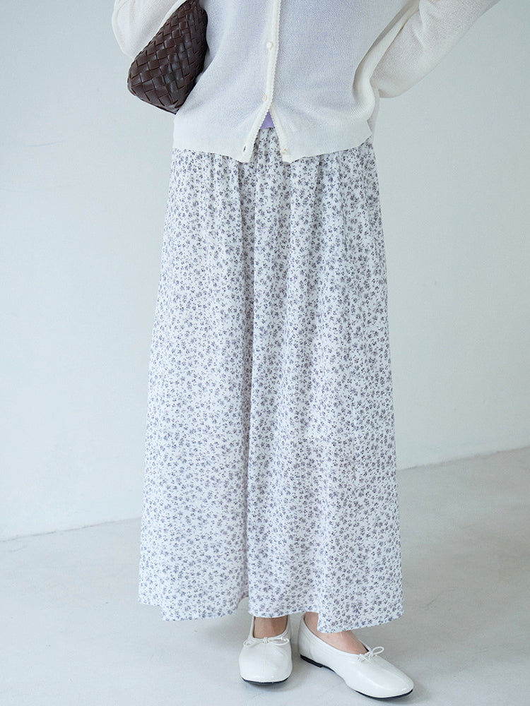小花柄ロングスカート　2色入