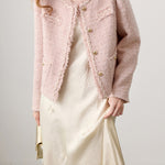 フリンジエレガントツイードジャケット - SonderSable