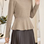 <先行公開>クルーネックぺプラムニット　5色入 - SonderSable