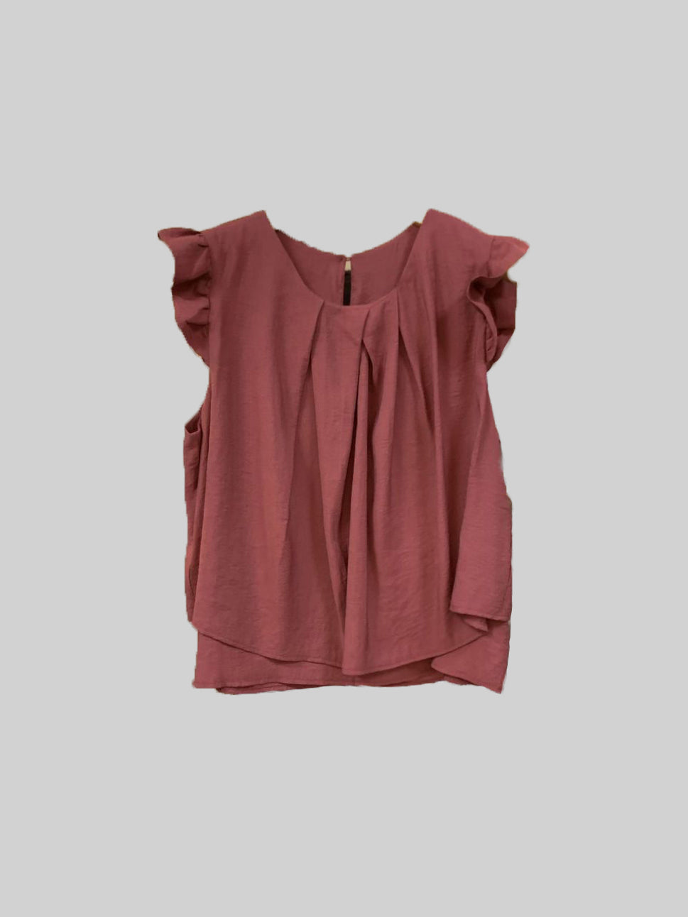 Frilled tuck sleeveless blouse in 3 colors