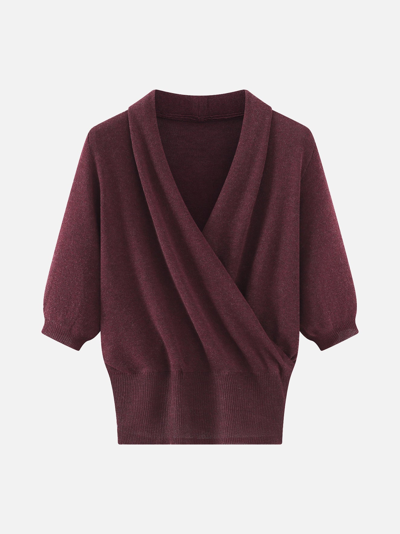 カシュクール半袖ニット　4色入