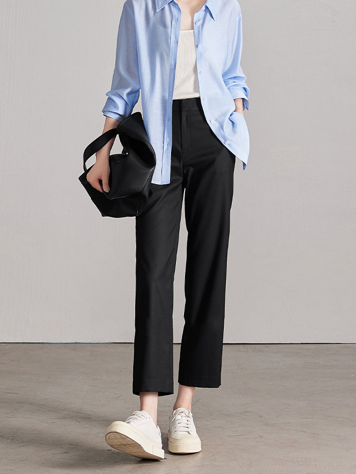 Straight slacks pants in 3 colors